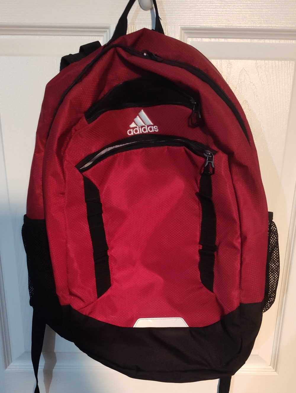 adidas Red and Black Zippered Everyday Backpack